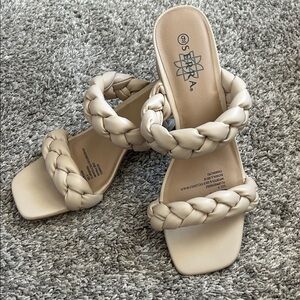 Serra Cream Braided Sandals